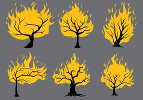 Burning Bush Vector Icons