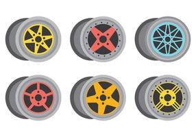 Alloy Wheels Vector Icons