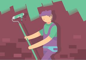 Painter Tradesman Vector 