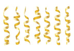 Set de serpentina dorada vector
