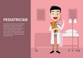 Pediatrician with Doll Free Vector