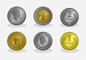 Coin of Peso Vector Set