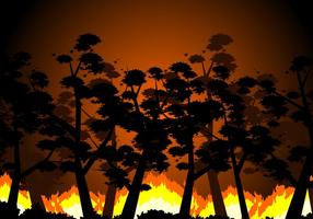 Burning Forest Free Vector