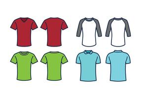 T-shirt Template Vector Set