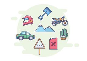 Off-Road Icons vector