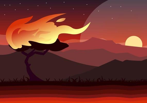 Burning Bush Vector