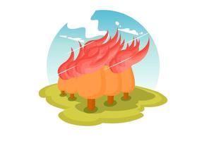 Burning Forest Vector