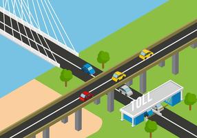 Toll isométrica vector libre