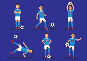 Napoli Soccer Player Pose Vector Illustration