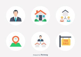 Real Estate Flat Vector Icon Set