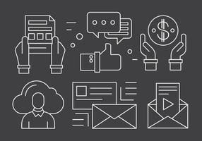 Minimal Business Icons vector