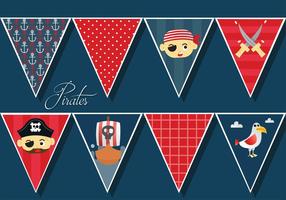 Piratas Banner Vector Pack