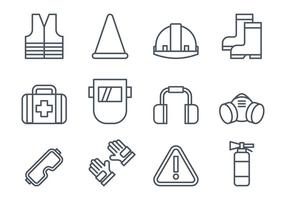 Job Safety Equipment Icons vector