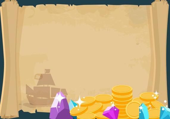 Pirate Banner With The Treasure 155530 Vector Art at Vecteezy