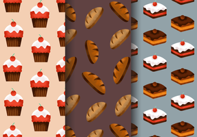 Free Cute Bakery Patterns vector