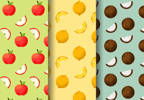 Free Cute Fruit Patterns vector
