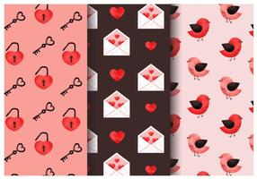 Free Cute Valentine's Day Patterns vector
