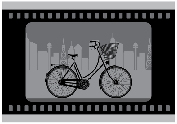 Free Silent Bicycle Film Vector