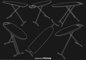 Iconos de la tabla de tabla de planchar de vector