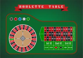 Roulette Table Flat vector
