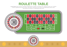 Roulette Table Vector Illustration