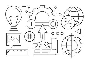 Minimal Business Icons vector