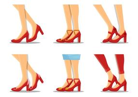 Ruby Slippers Collection Vector Illustration