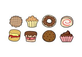 Cookies and Cake Icons vector