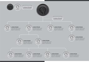 Org chart knop stijl vector