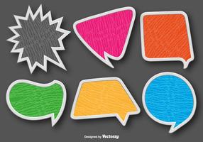 Colorful Speech Bubbles Vector Set