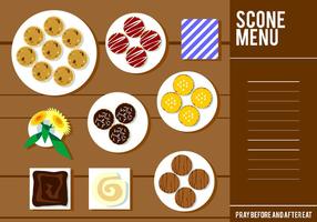 Scone Menu Free Vector