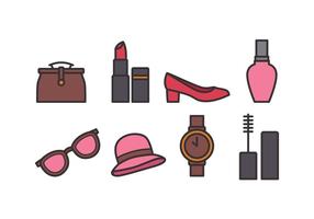 Conjunto de iconos de moda vector