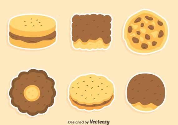 Cookies And Cake Collection Vector 