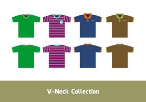 V-Neck Shirt Template Free Vector