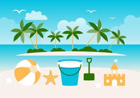 Free Summer Elements Vector Background