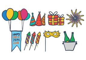 Happy New Year Vector Set