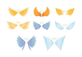 Free Colorful Angel Wings Collection vector