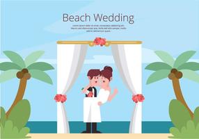 Beach Wedding Illustration