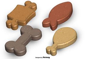 Vector Set Of High Detailed Dog Biscuits