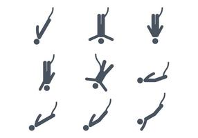 Bungee Jumping Icons vector