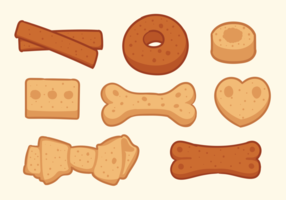 Dog Biscuit Icons Vector