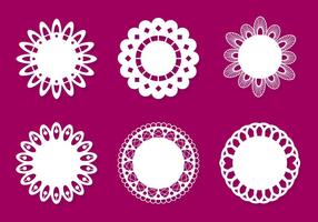 White Flat Open Eyelet vector