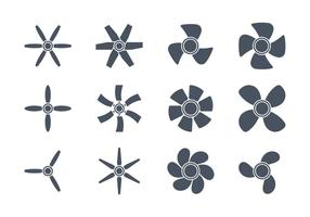 Iconos de los ventiladores vector