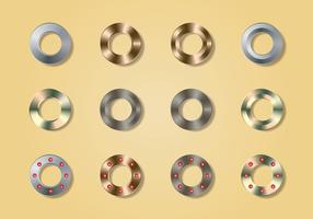 Metal Jeans Buttons Collection vector