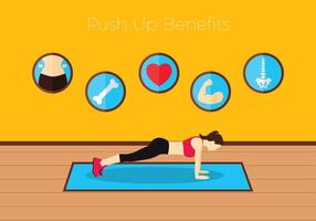 Push Up beneficios vectoriales gratis vector