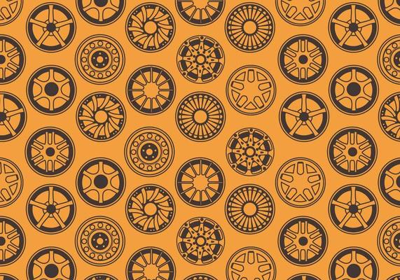 Alloy Wheels Pattern Vector
