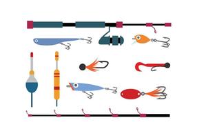 Free Fishing Tools Flat Icon Vector