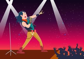 Rocker On Stage Vector 