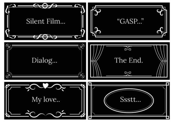 Silent Film Dialog Template Vector