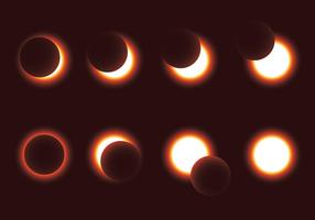 Eclipse solar paquete de vectores